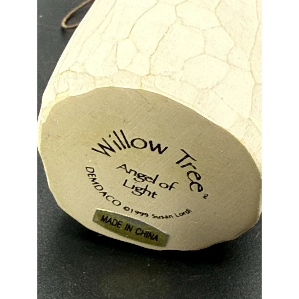 VTG Lot 3 Willow Tree Angel Figurine Demdaco Light, Happiness & Thinking Of You